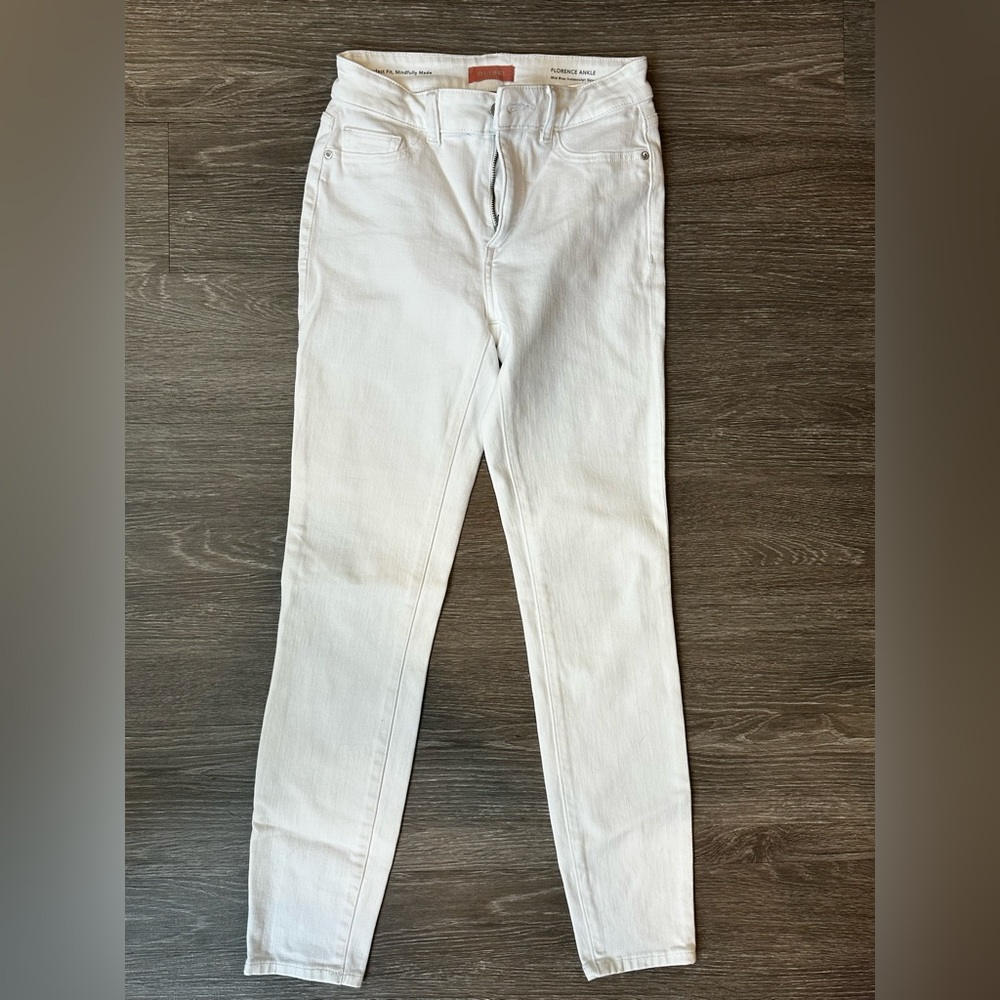 DL1961 Florence ankle mid rise instascult skinny - white - Size 26